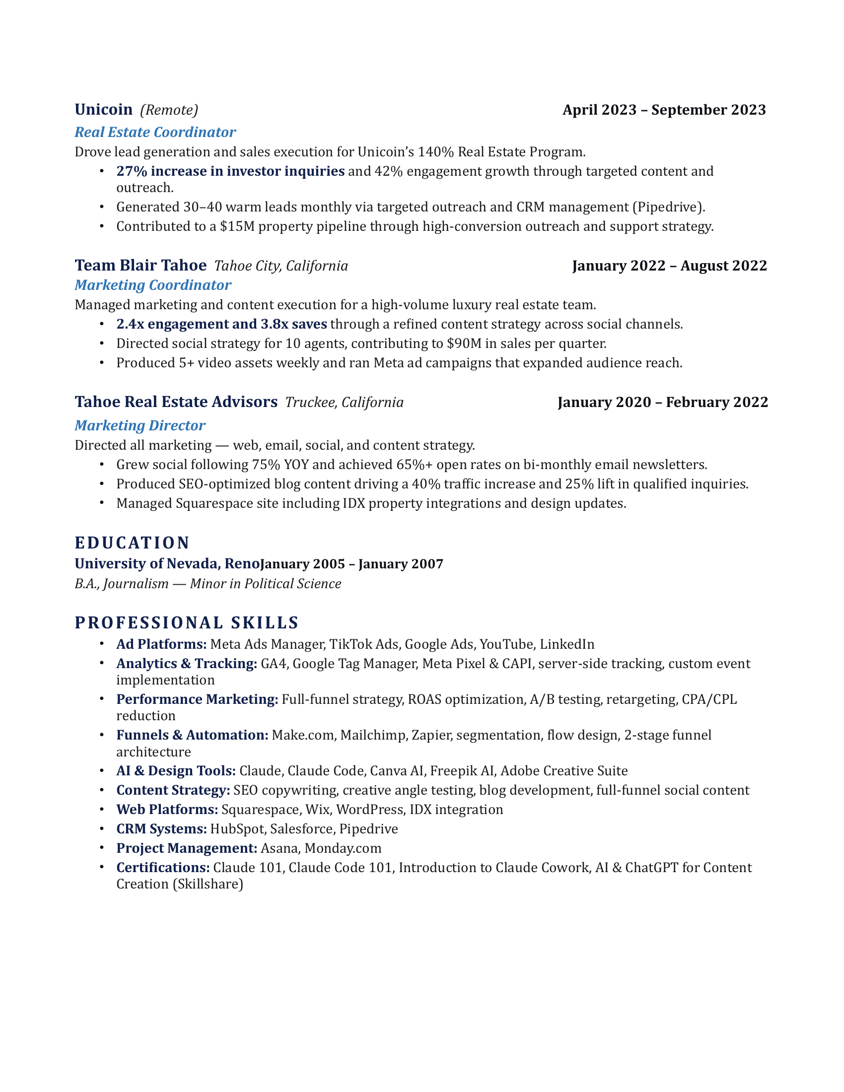 Kellan J. Adams resume, page 2 of 2